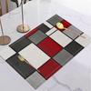 6 Piece Plaid Pattern Geometric Aesthetic Placemat Waterproof Dinning Table Mat  Restaurant