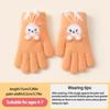 Thickened Rabbit Knitted Mittens Windproof Child Cold-Proof Gloves Winter Warm Gloves  Child