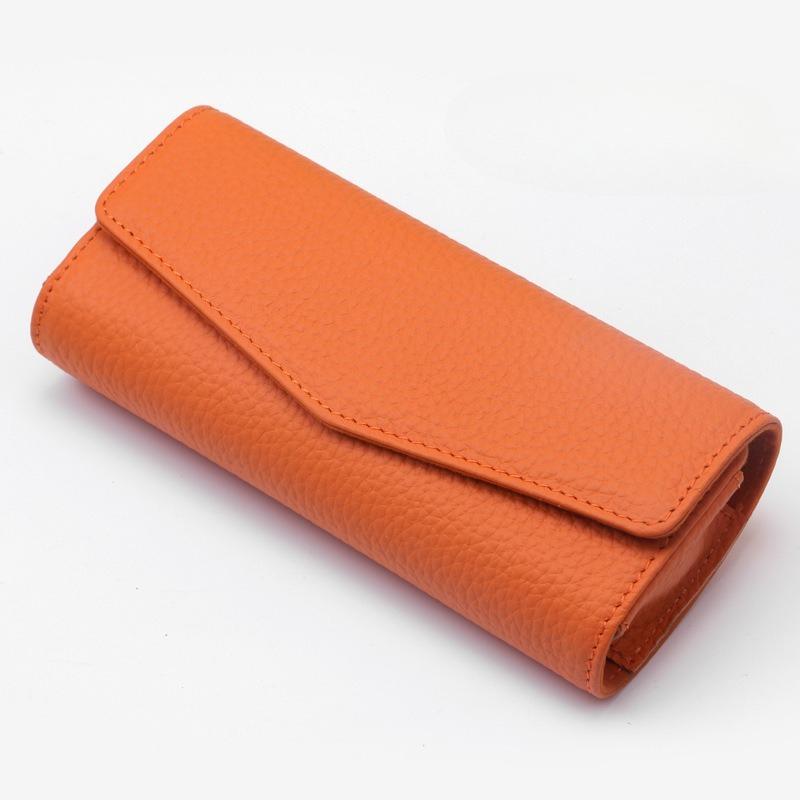 Автомобильный солнцезащитный козырек Чехол для солнцезащитных очков Подвеска Застежка Верхний слой Коровья кожа Держатель для очков Коробка для хранения карт и билетов Аксессуары