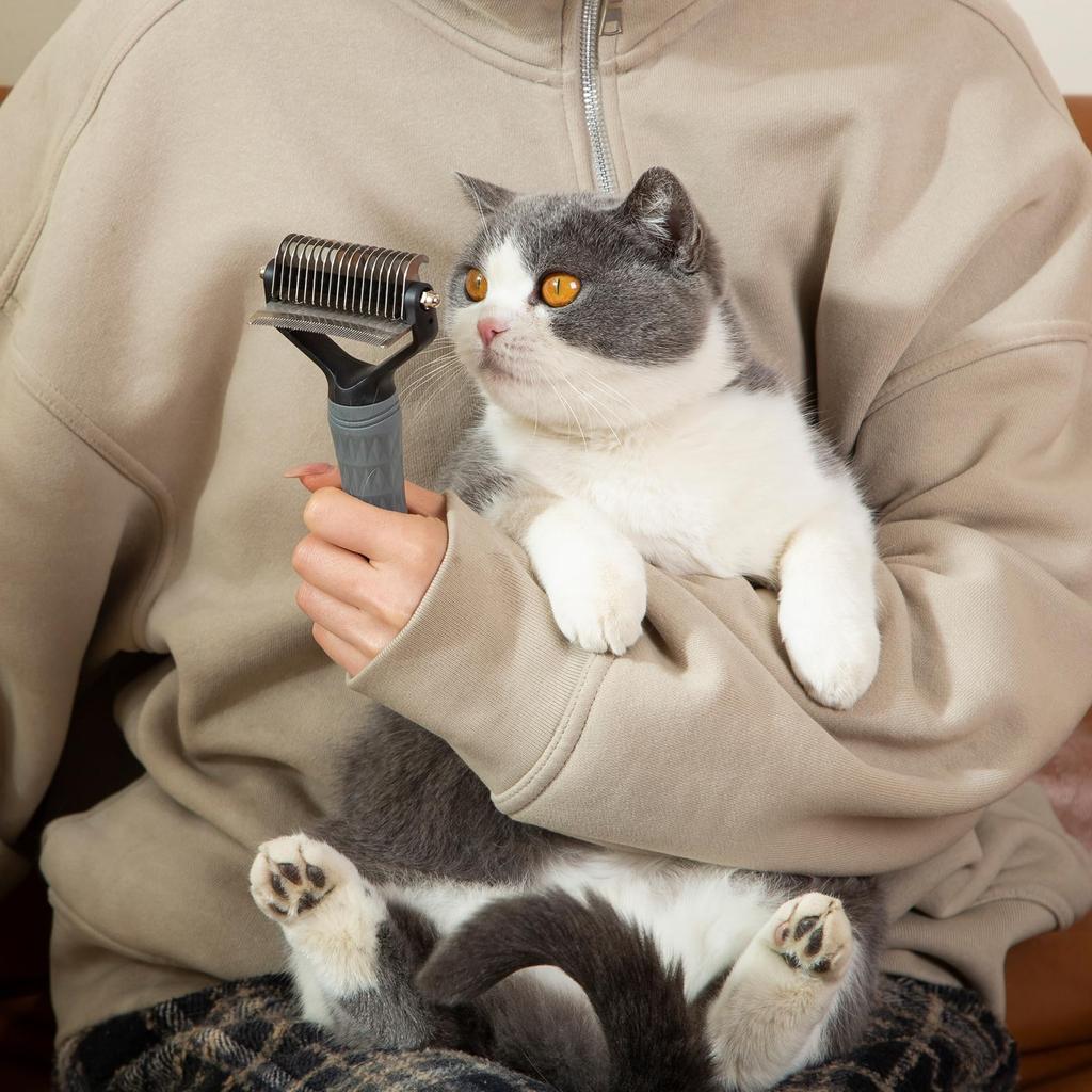 SanMori Pet Brush Cat Brush Dog Brush Furminator Knot Removal Comb Be Removes Tangles In Pet Hair Pet Grooming Brush For Both Cats and Dogs [Genuine