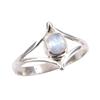Natural Rainbow Moonstone Gemstone Handmade 925 Sterling Silver Ring Size 8 Q7f92