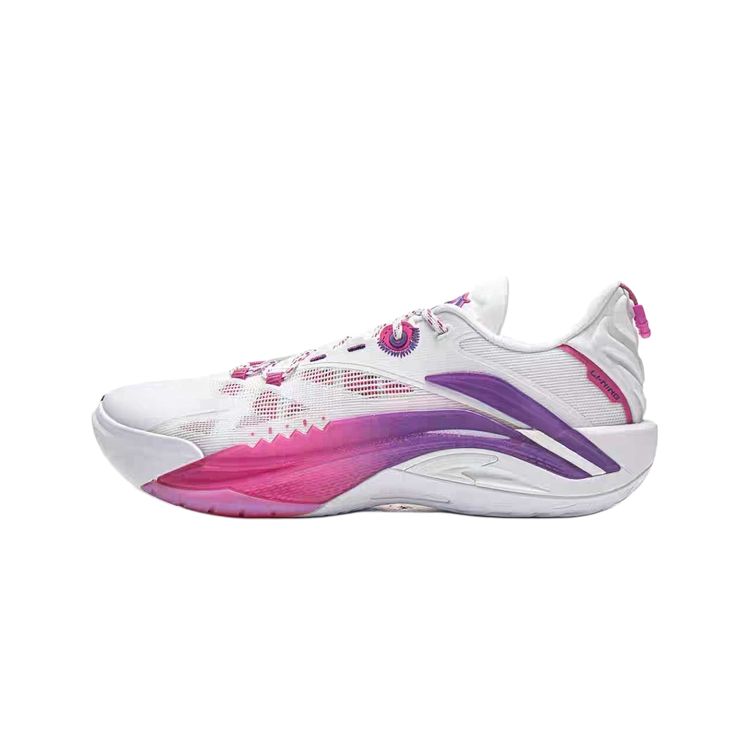 Li Ning Jump 1 Супермодные Удобные TPU Амортизирующие Износостойкие Низкие Баскетбольные Кроссовки Мужские Кроссовка Белый Фиолетовый ABFV005-14