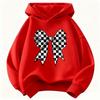 New Retro Bow Design Y2k Children's Hoodie Sweatshirt Cute Harajuku Hoody Girls Autumn Spring Casual Hoodies