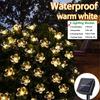 5M/7M Outdoor Courtyard Solar Fairy Lights Cherry Blossoms Solar String Lights Christmas Decorative Lighting Lamp