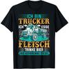 Мужская футболка Ich Bin Trucker Esse Fleisch Drinke Beer (Я Водитель Грузовика Ем Мясо Пью Пиво)