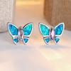 Красочные серьги-бабочки с трехмерным дизайном из циркона для женщин, модные и персонализированные