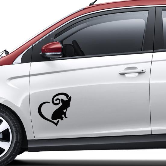 Виниловая наклейка с изображением французского бульдога Frenchie Love Heart, автомобильная клейкая наклейка