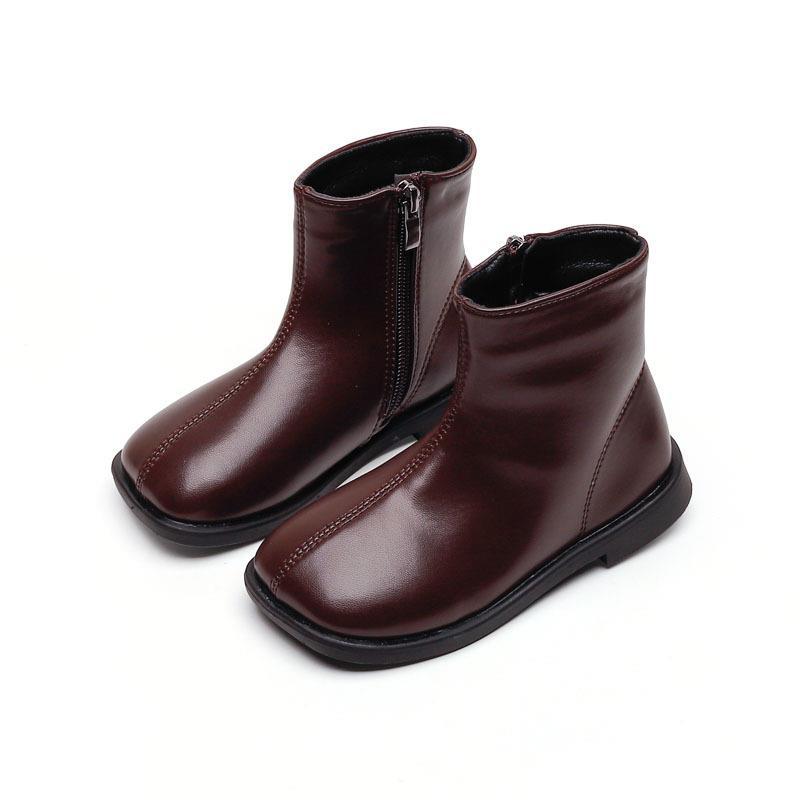 Детская обувь Ботинки для девочек Весна Осень Мальчики Повседневные Ботинки Челси Модные Черные Коричневые Универсальные Детские Нескользящие Ботинки