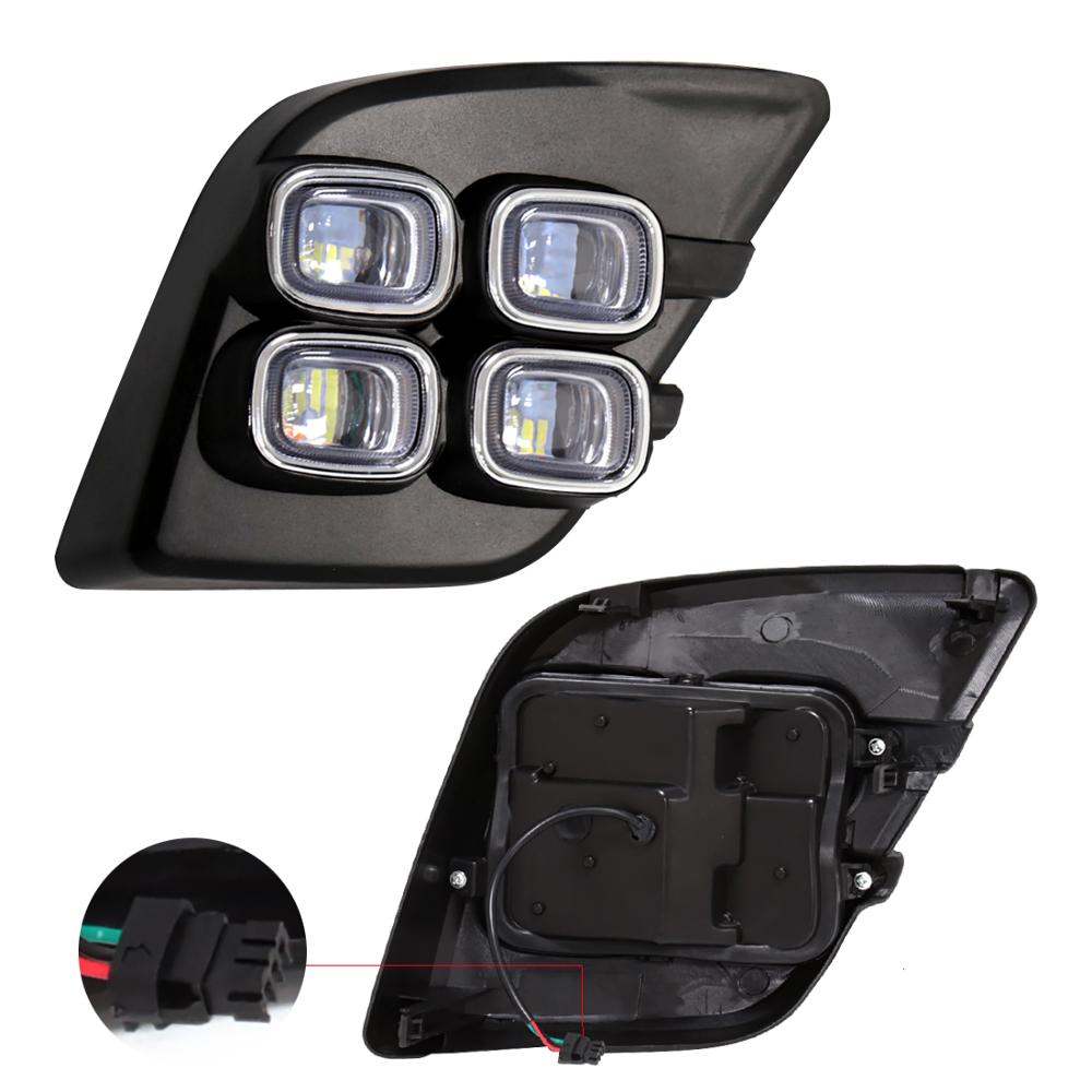 Fog Light Auto LED Daytime Running Light For Toyota Hilux Revo   Car Driving Bumper With Yellow Turn Signal