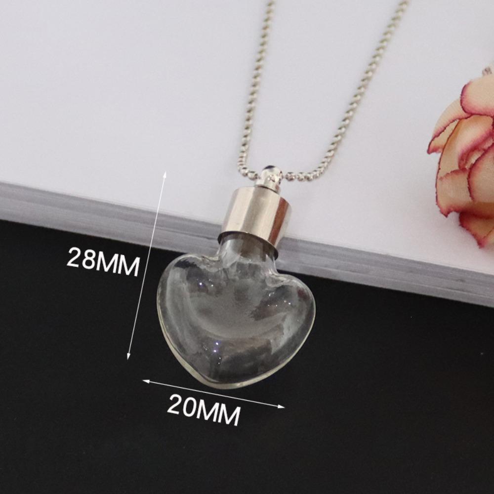 Ожерелье с заполняемым флаконом и цепочкой из шариков, ожерелье с подвеской в виде бутылки, новые ожерелья из стеклянных бутылок