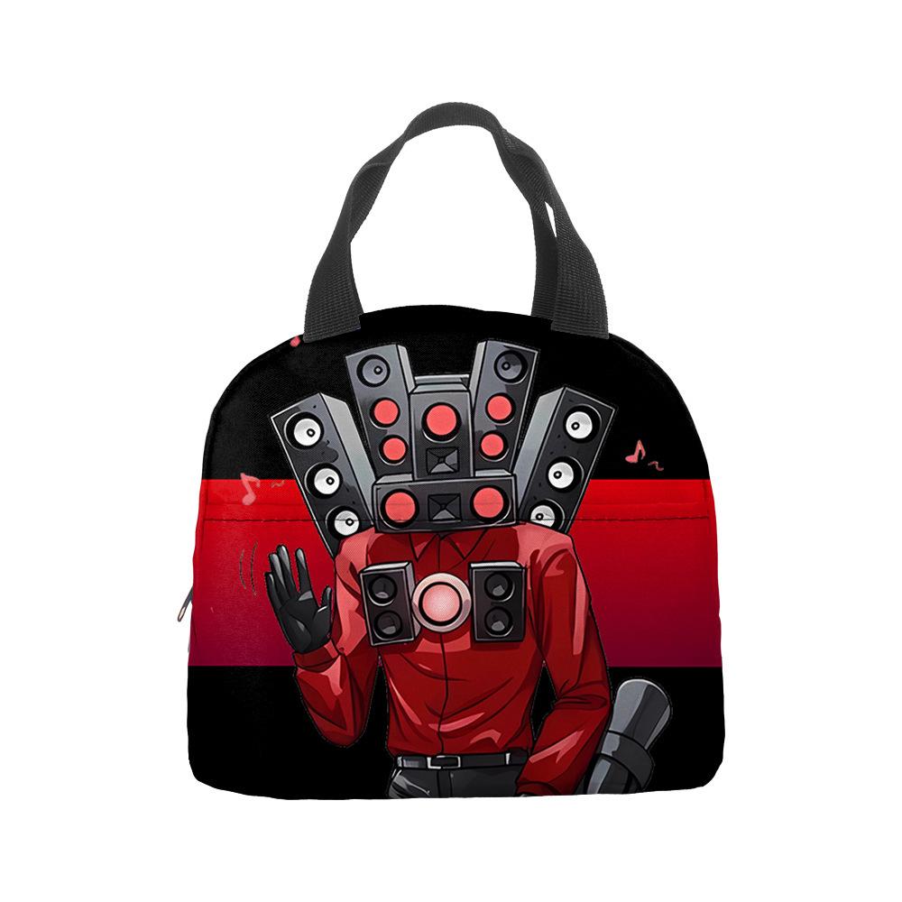 Anime Cartoon Handbag Student Lunch Bag Grades 1-6 Picnic Bag Printed Thermal Insulation Bag Meal Bag