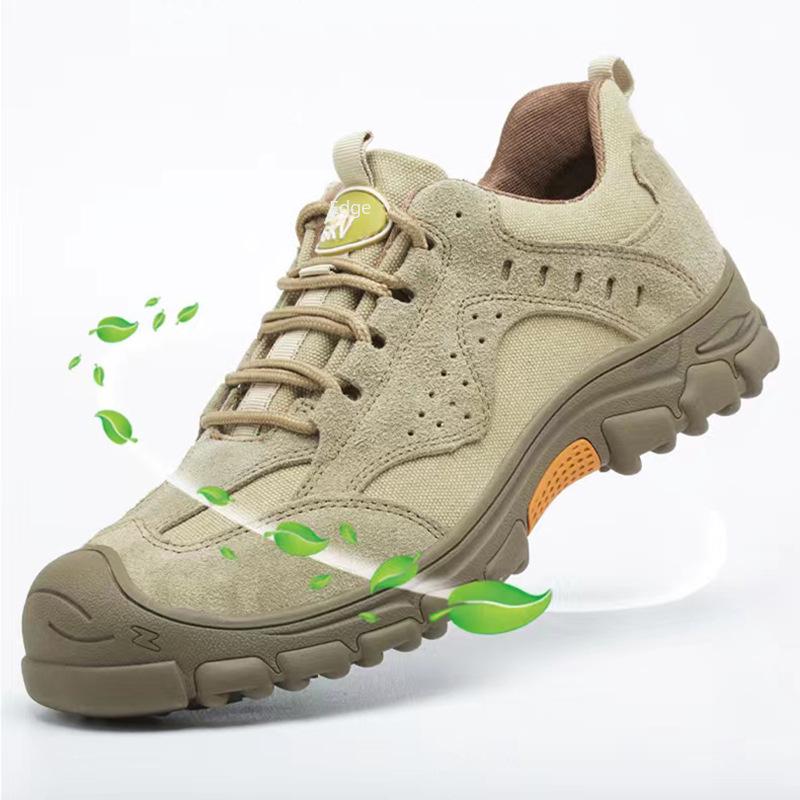 Four-Season Lightweight Anti-Smash & Anti-Stab Steel-Toe Safety Shoes with Wear-Resistant Sole