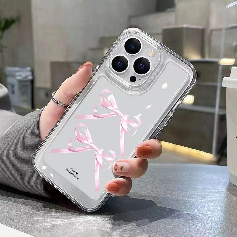 Ударопрочный Мягкий Прозрачный Чехол Для Телефона Для Xiaomi Redmi Note 12 13 Pro Plus 12S 11S 11 10S 10 Redmi 12 13C Милый Цветной Бантик Чехол
