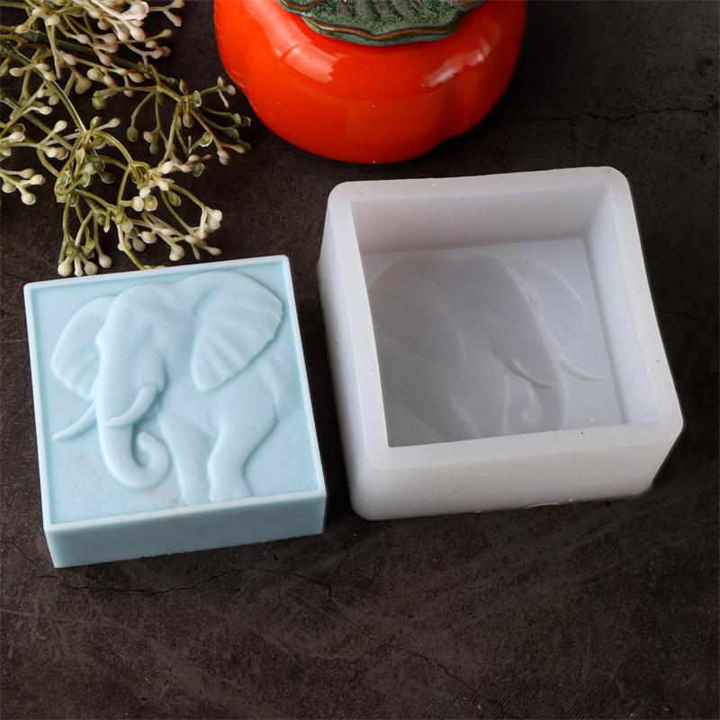 3D Square Animal Horsehead Elephant Silicone Soap Mold DIY Flamingo Tiger Mold Craft Gift Handmade Bath Bomb Making Supplies