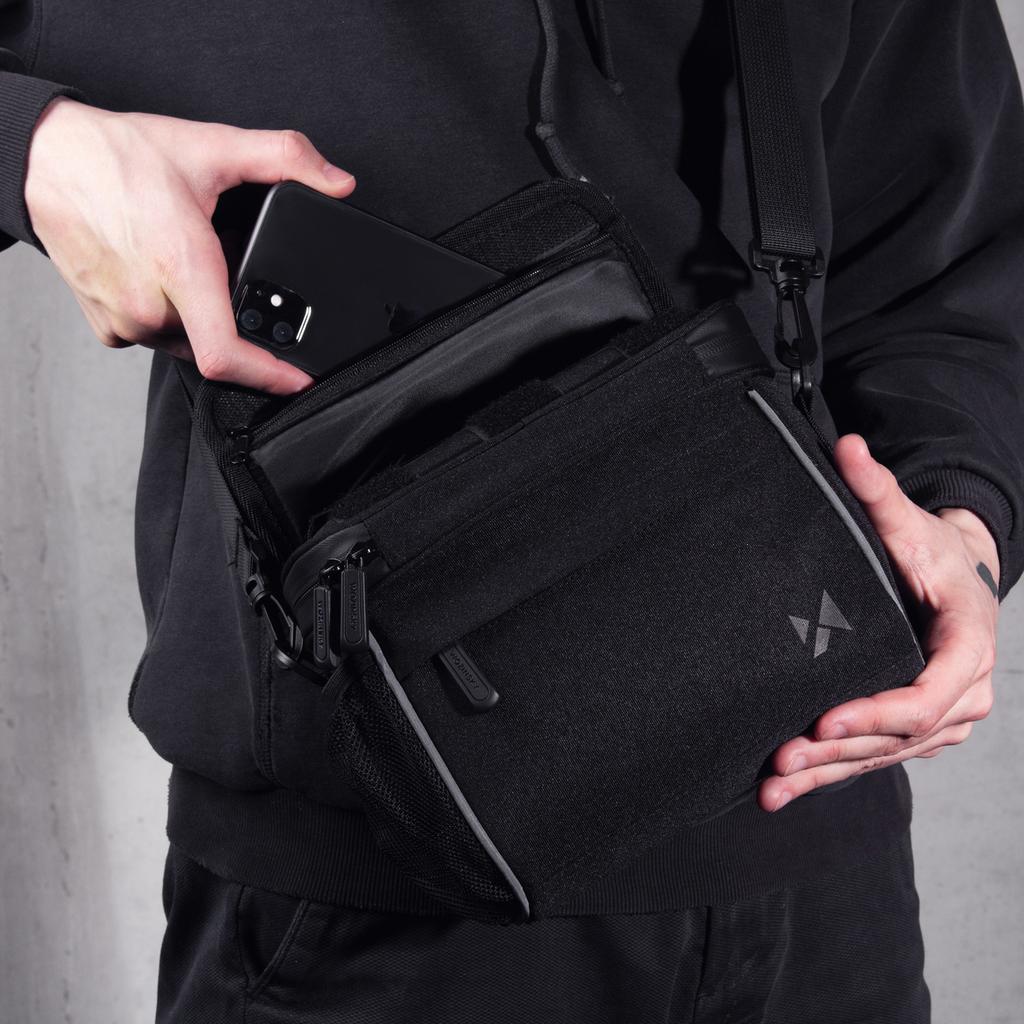 Wozinsky 4л Черная Сумка на Руль и Плечо для Велосипеда