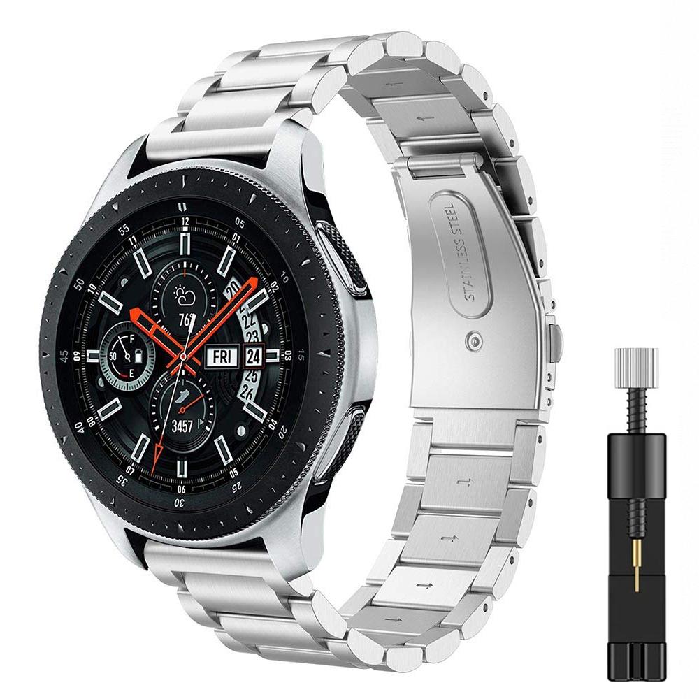 22-мм металлический ремешок для Samsung Watch 46 мм/3/Gear S3/Huawei Watch GT-2-3-Pro/GT5 GT6 46 мм, браслет из нержавеющей стали для Amazfit GTR