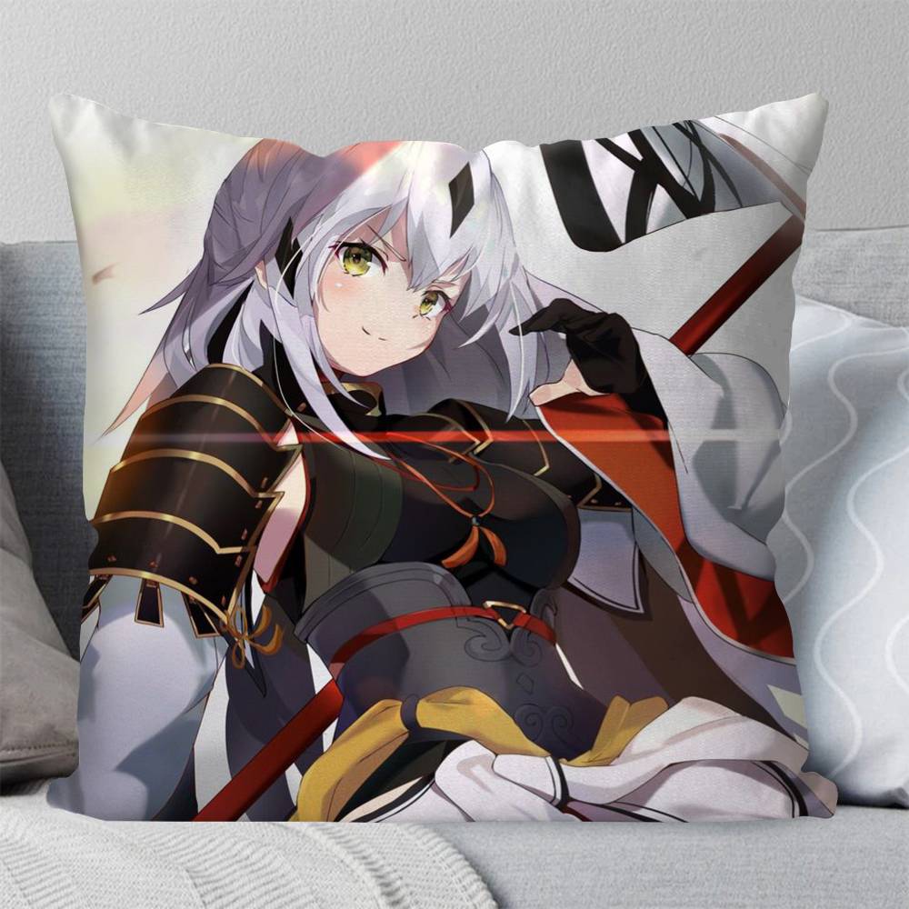 Nagao Kagetora Animated Game Fate Grand Order Pillow Case Fashion Square Pillowcase Bedroom Sofa Room Ins Decoration Leisure