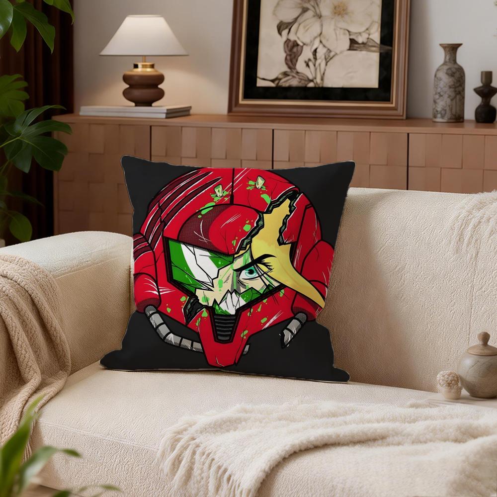 Action Metroid Cushion Cover Cushion Cover Set 4Pcs 50x50 45x45 40x40 Pillowcase Decorative Sofa Home Decor