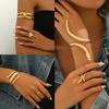 Geometric European and American High-end Women's Bracelet Ring Set Personalized Geometric Snake Spider Design Jewelry Women