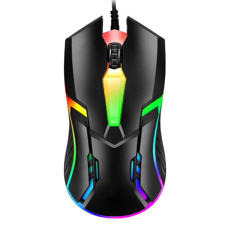 S1 LED Luminous Backlight USB Wired Mouse for Dell Lenovo HP PC Computer Laptop Desktop Mute Office Computer Gaming Gamer Mouse