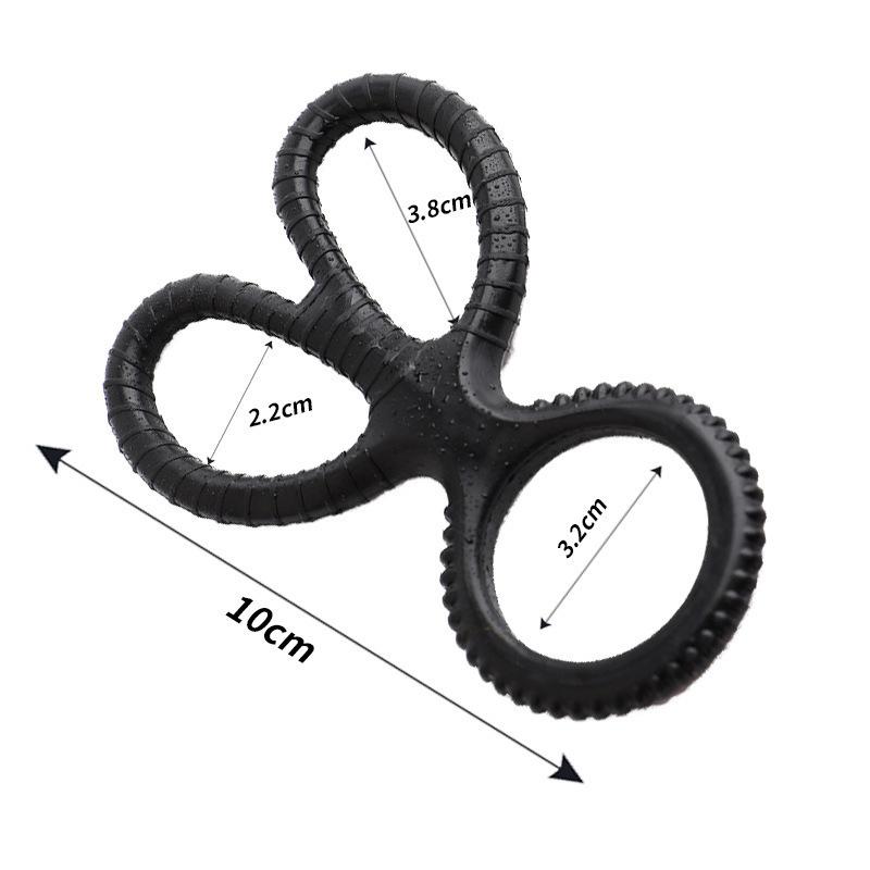 Кольцо с замком для любовника, секс-игрушки для пары, мягкая задержка эрекции, двойное кольцо для члена, фрикционный массаж, стимуляция
