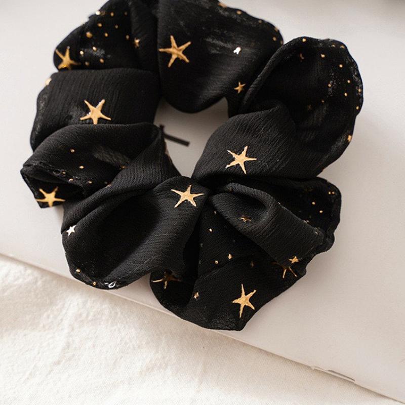 Women Girls Sweet Bright Print Elastic Hair Rubber Bands Ponytail Holder
