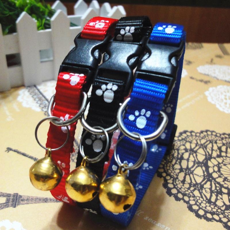 Прекрасный небольшой след с ошейником-колокольчиком из нейлоновой ткани для котенка, собаки, щенка