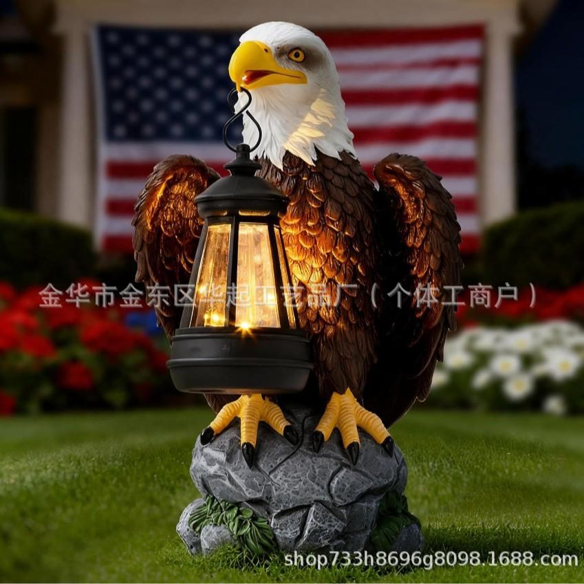 Statue with Light for Outdoor Garden Decor and Patio Display
