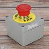Switch Button 1 Button Emergency Stop Control Operation Box Push Button Switch Box Dustproof Waterproof 80x75x60 Button Box