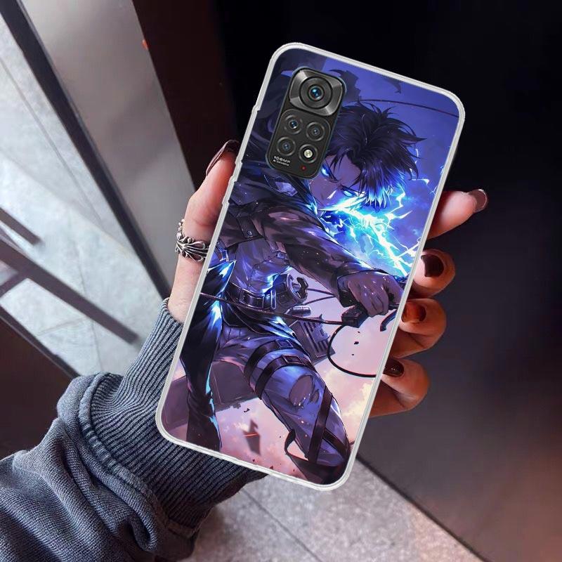 A-Attack on T-Titan Levi Phone Case For Xiaomi Redmi Note 10 11 12 13 14 15 Pro Plus 11S 12S 14S 11T 11E 10S Soft TPU Back Cover