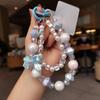 Mobile Phone Lanyard Short Style Wrist Strap Bow Knot Handmade Beaded Bracelet Pendant Lanyard Anti-Lost Wide Wrist Strap