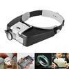 Светодиодные очки-лупа 1.5x 3x 8.5x 10x Лупа с налобным креплением Легкая регулируемая лента Принадлежности для ремонта часов