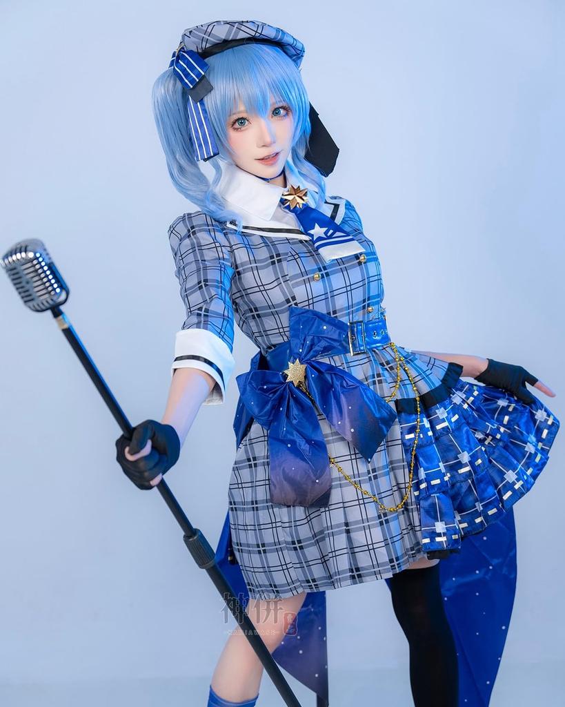 Hosimati Suisei Cosplay with Virtual Hololive Cosplay Adult Cultural Event Stage Hosimati Suisei Cosplay [Kamizu Ryohin] Wig, Costume, Costume,