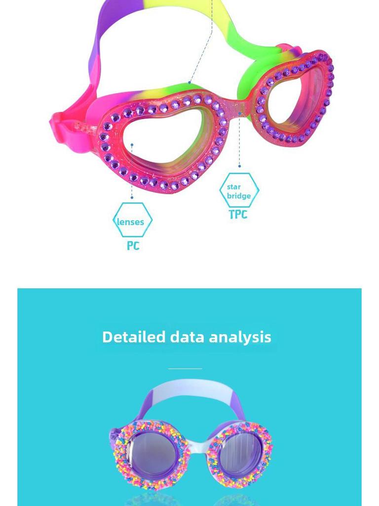 Детские водонепроницаемые очки для плавания с героями мультфильмов, противотуманная маска для дайвинга для мальчиков и девочек, настраиваемый логотип