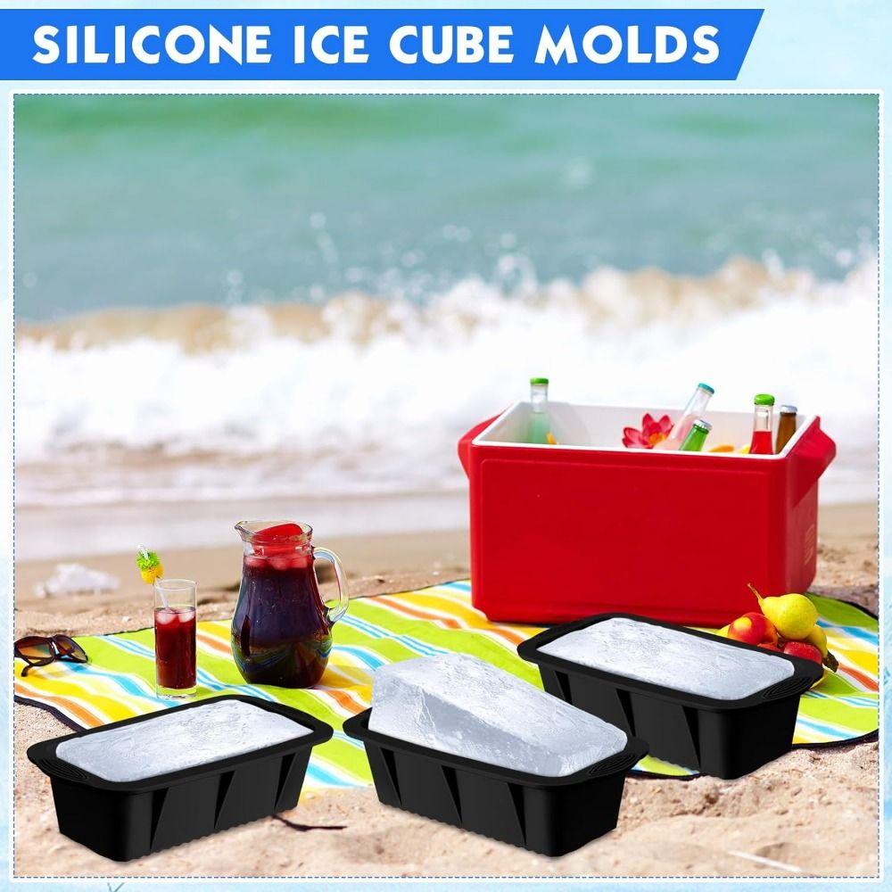 Extra Large Large Ice Cube Mold Foldable Extra Large Ice Box Efficient Big Ice Tray  Ice Bricks