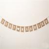 Flax Wedding Po Props Vintage Banner Jute Burlap Bunting Rustic Garland Party Wedding Decoration