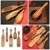 Non-Stick Sourdough Spurtle Teak Wood Steak Shovel Tableware Wooden Ladle Skimmer  Dim Sum
