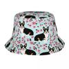 Панамы для собак корги с вишневым цветом и цветочным принтом для женщин унисекс, летняя флоппи-шляпа в стиле хип-хоп для пеших прогулок, рыбацкая кепка Ispoti Cap