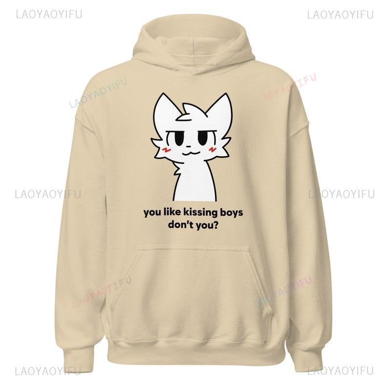 Смешная Худи Boykisser Мем Фурри Фембой ЛГБТК Прайд Вееб Вайфу Аниме Бисексуал Фурсона Кавайи Унисекс Уличная Одежда Модный Подарок
