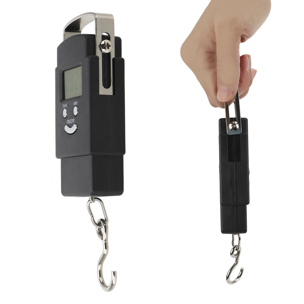 Портативные электронные весы с ЖК-дисплеем, подвесные цифровые весы 50 кг/110 фунтов для багажа и путешествий на рыбалку