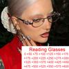 Small Oval Rhinestones Reading Glasses Women Anti Blue Light Presbyopia Eyewear Metal Frames Transparent Optical Eyeglasses