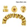 10pcs Motorcycle Carburetor Main Jets Slow Pilot Jets for PWK PWM Keihin OKO CVK NSR KSR Carb Set Injector Nozzle