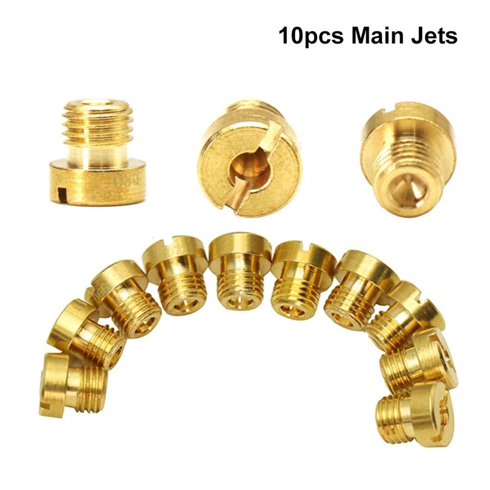 10pcs Motorcycle Carburetor Main Jets Slow Pilot Jets for PWK PWM Keihin OKO CVK NSR KSR Carb Set Injector Nozzle