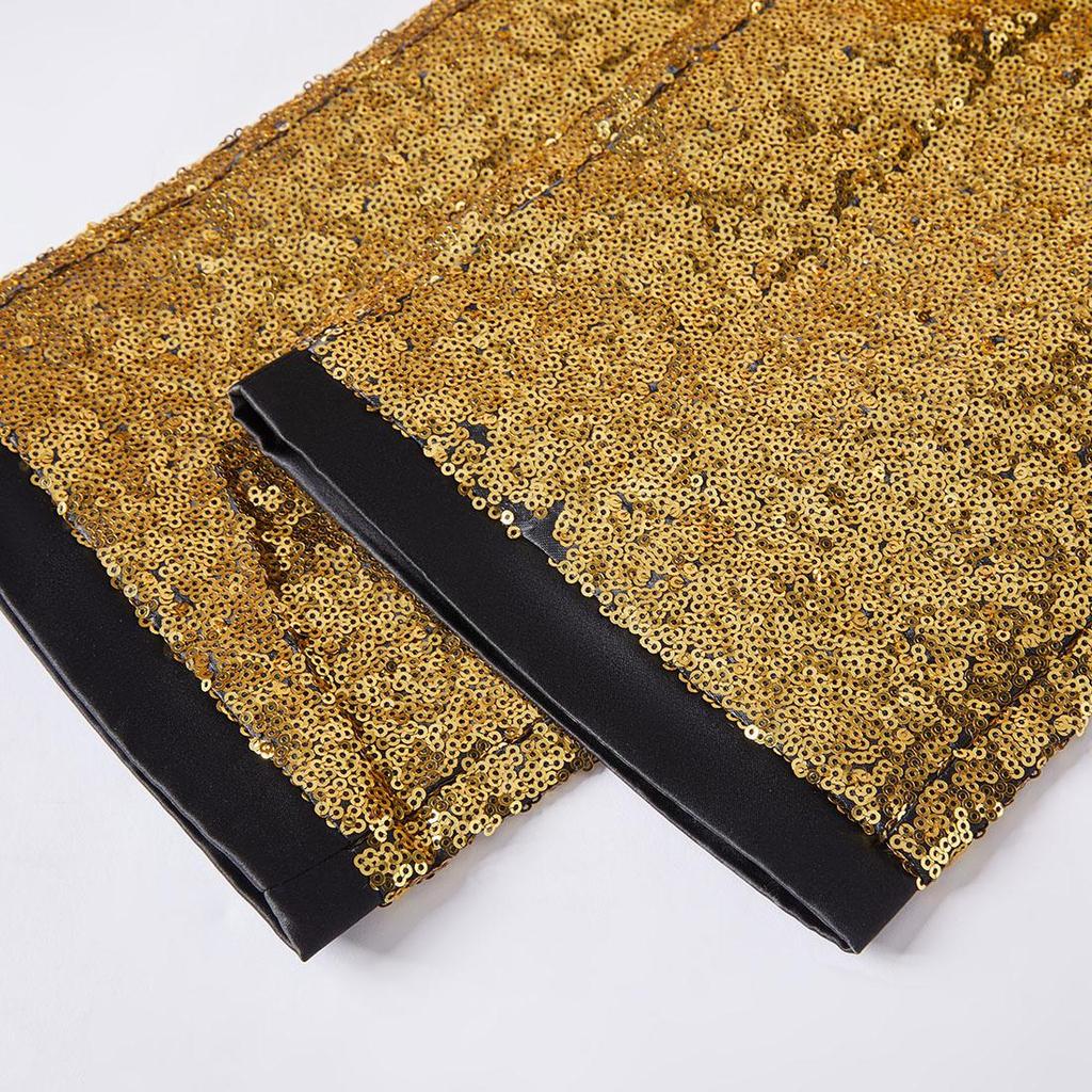 PYJTRL Мужские модные брюки с блестящими блестками и постепенным изменением цвета, брюки с расширяемой талией