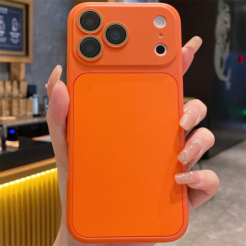 Чехол для телефона iPhone 17 Pro Max однотонный: Подходит для больших окон и моделей от 14 до 17