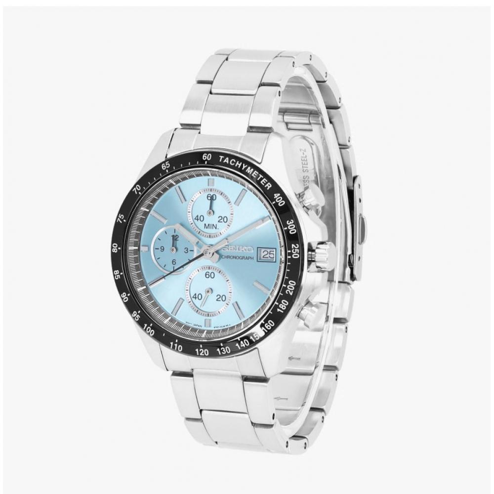 Seiko Мужские металлические часы Spirit Chronograph Sbtr029