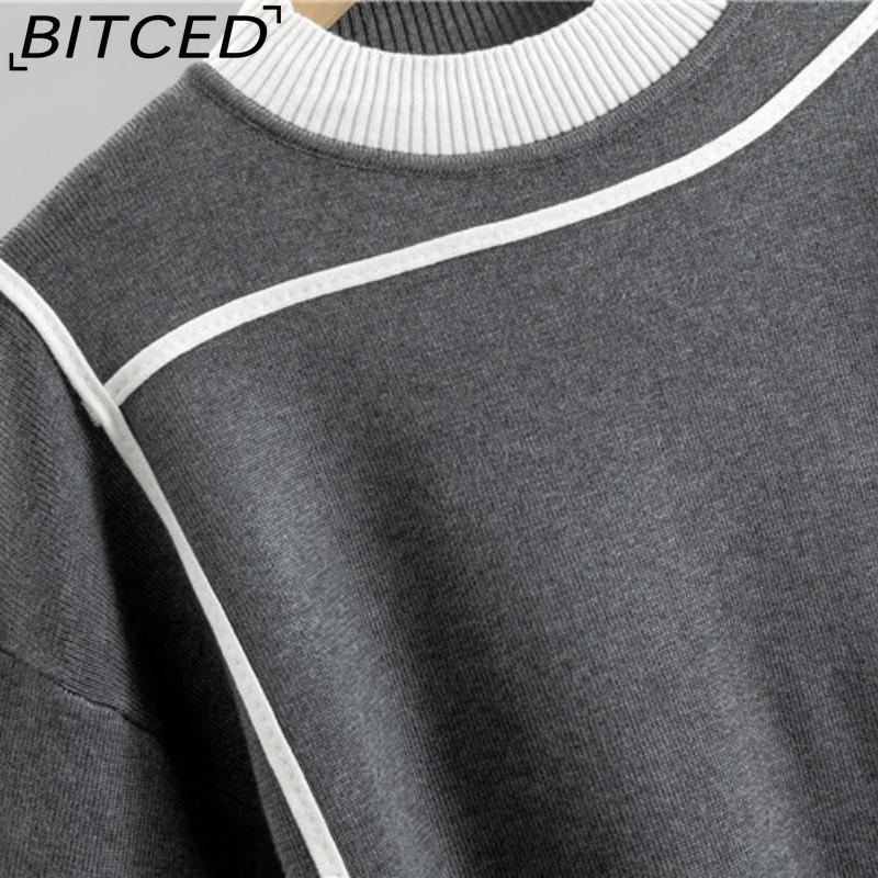 BITCED Модный и элегантный женский повседневный трикотажный комплект из двух предметов большого размера на весну и осень