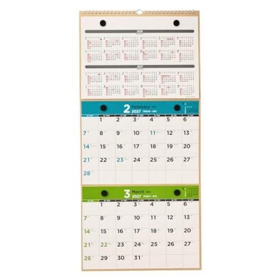 Nolty 2027 Calendar Wall-mounted A43 Tier 3 Months C153