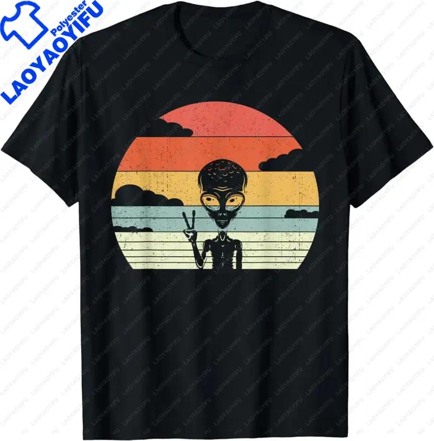 Cute Alien I Come In Peace Space Rave EDM Music Alien TShirt Graphic Tee Fashion Short Sleeve Novelty Unisex Shortsleev