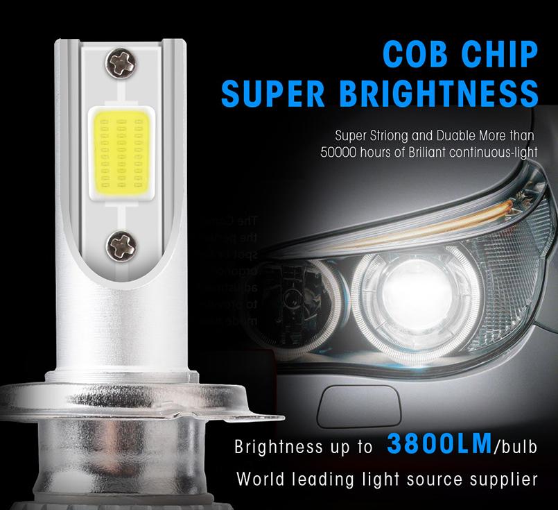 2 шт. 12 В 7200LM H4 H7 Coche светодиодные фары H1 H13 H8 H9 H11 9005 HB3 9006 HB4 6000K 72 Вт 12 В 7200LM Авто фары